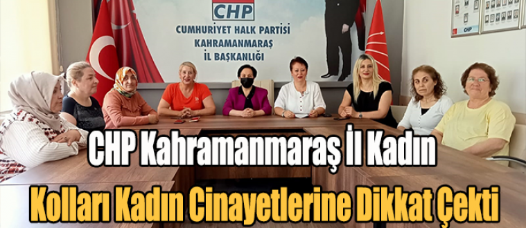 CHP Kahramanmaraş İl Kadın Kolları Kadın Cinayetlerine Dikkat Çekti