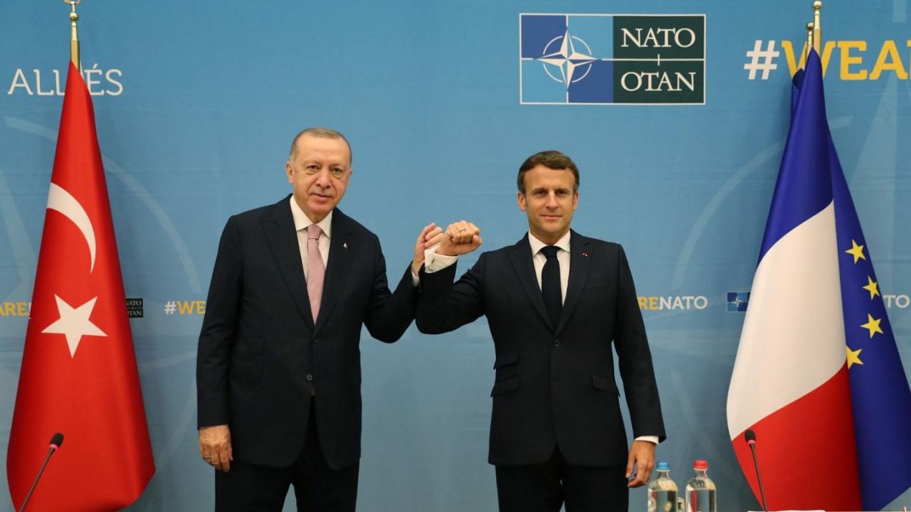 Cumhurbaşkanı Erdoğan, Macron ile görüştü!