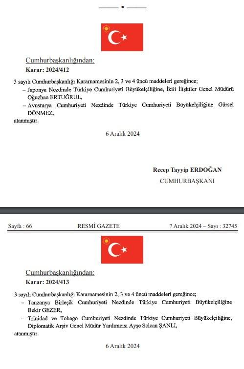 Son Dakika: Başkan Erdoğan imzaladı: 5 ülkeye büyükelçi ataması yapıldı