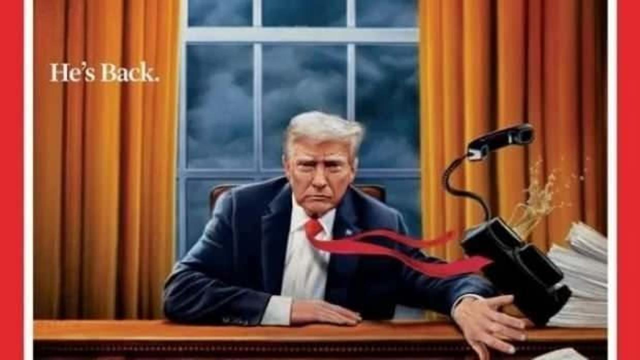 Time dergisinden dikkat çeken kapak… O (Donald Trump) döndü!