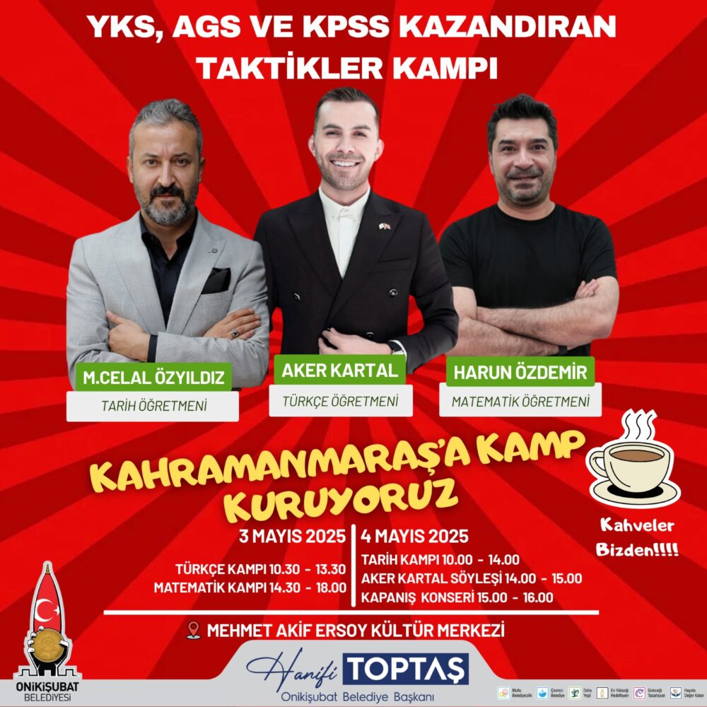 Celal Özyıldız, Aker Kartal ve Harun Özdemir, Onikişubat’a kamp kuruyor