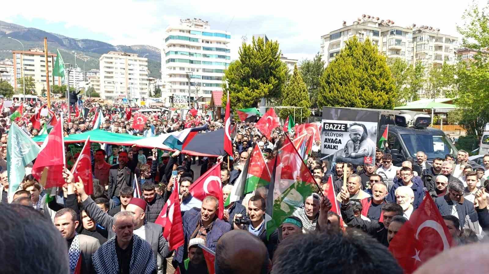 Kahramanmaraş’ta Filistin’e destek yürüyüşü