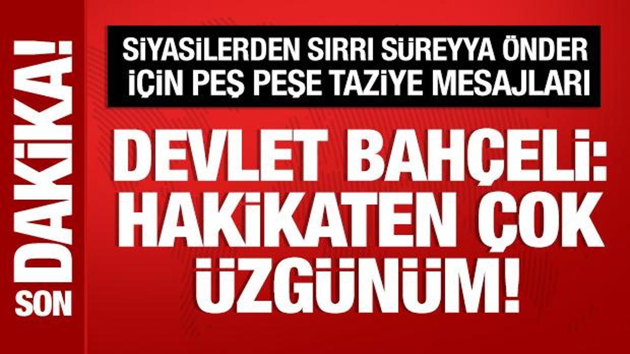 Siyasilerden Sırrı Süreyya Önder için taziye mesajları