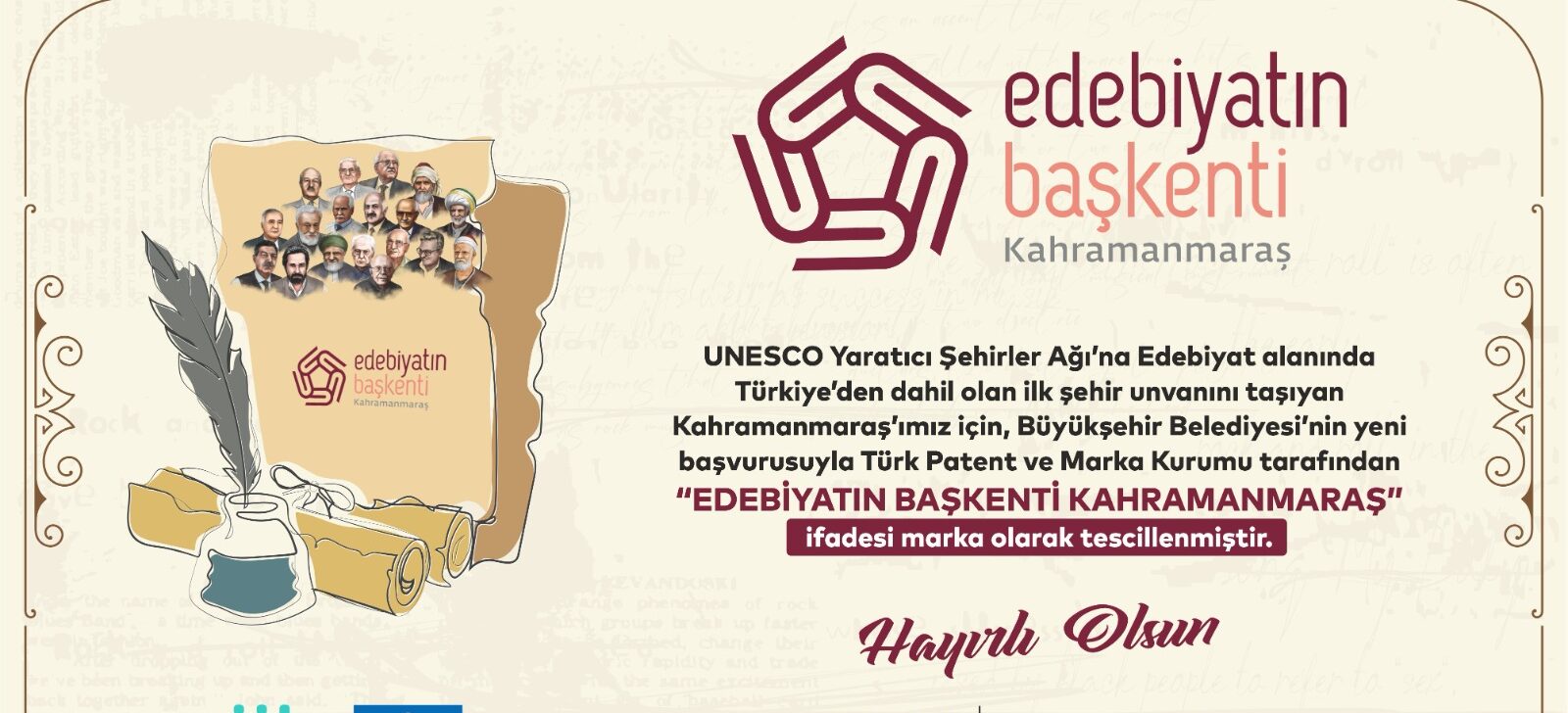 UNESCO’nun Şehri, Türkiye’nin Markası; Edebiyatın Başkenti Kahramanmaraş