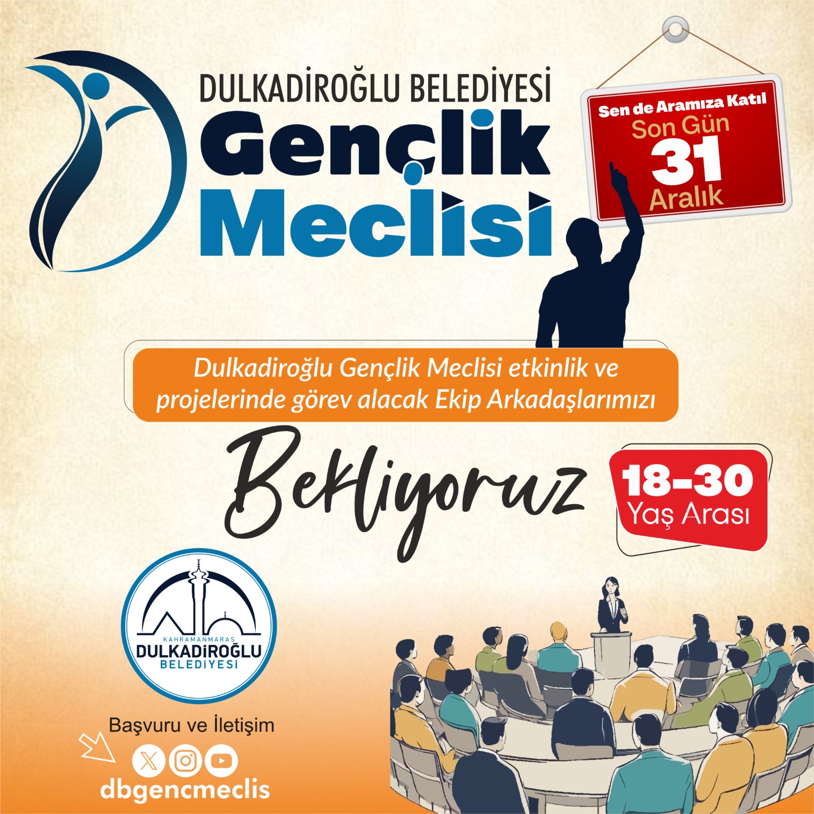 Dulkadiroğlu Belediyesi’nden Gençlere Güçlü Katılım Çağrısı: Gençlik Meclisi Başvuruları Başladı