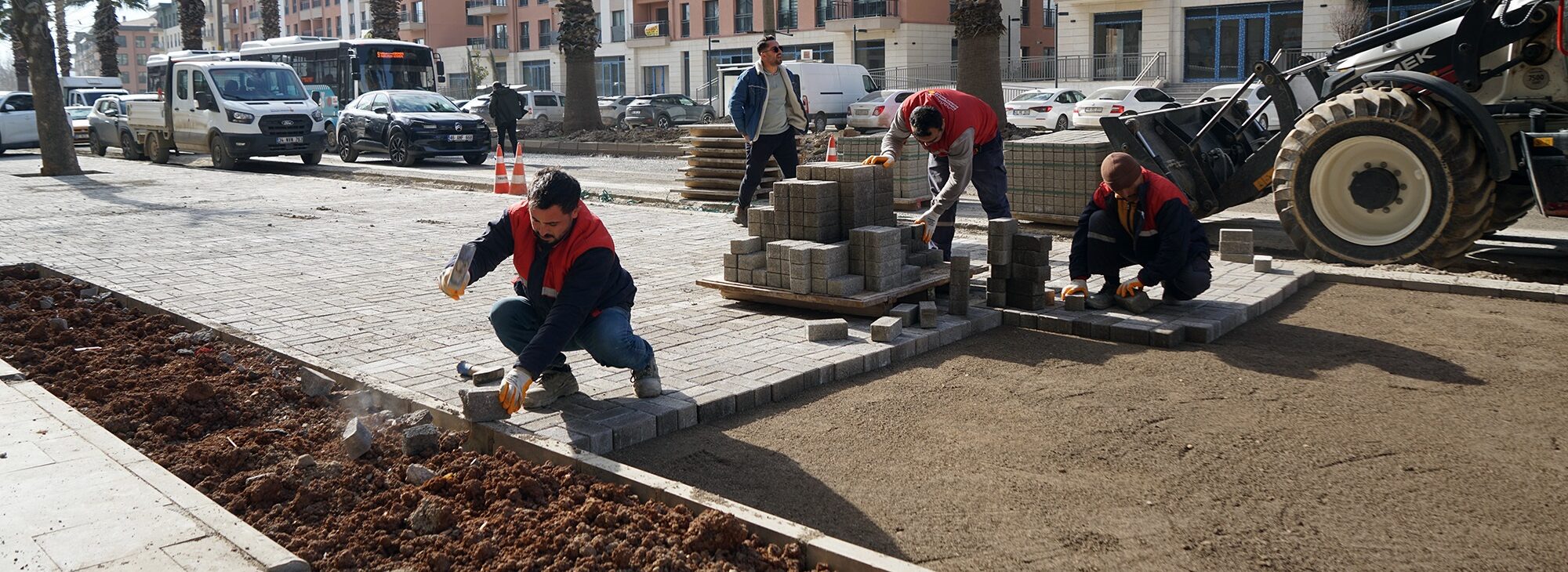 Trabzon Bulvarı’nda Altyapısı Tamamlanan Kısımlarda Üstyapıya Başlandı