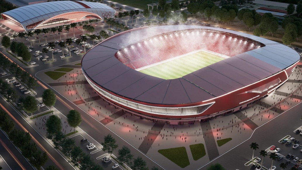 Kahramanmaraş Stadyumu,Tribün ve Çatı İnşası Büyük Bir Hızla Sürüyor