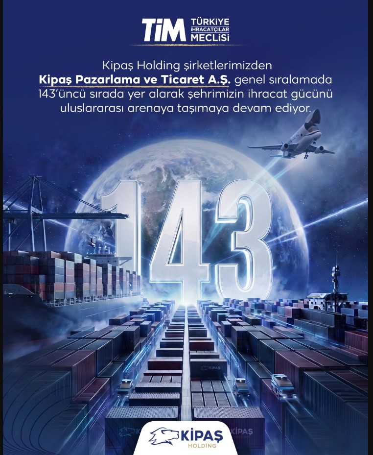 Kipaş Holding’den Küresel Başarı: TİM 1000 Listesinde Kahramanmaraş’ın İhracat Gücünü Dünyaya Taşıdı!