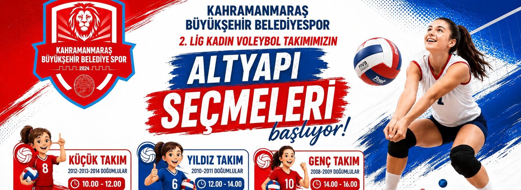 Kadın Voleybol Takımı Altyapı Seçmeleri İçin Başvurular Başladı
