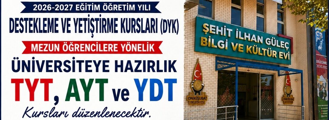 Onikişubat Belediyesi’nin Üniversite Hazırlık Kursu başvurularında son gün 7 Ağustos